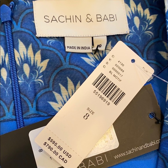 NWT Sachin + Babi Rae Print Midi Dress - Picture 10 of 15
